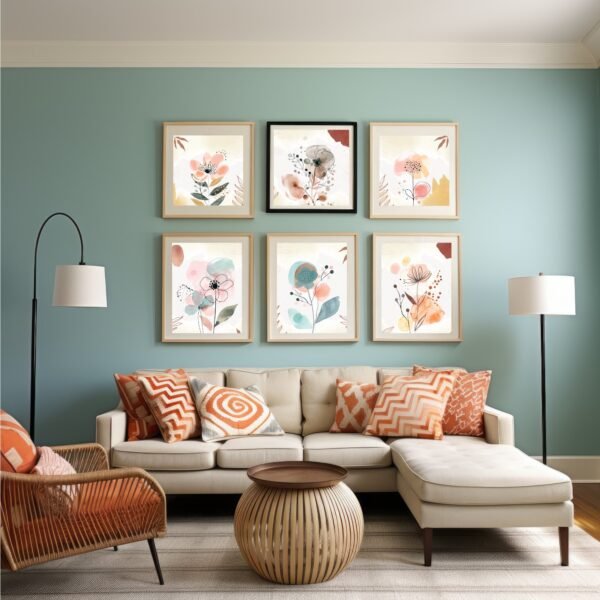 Floral Art (Set Of 6)